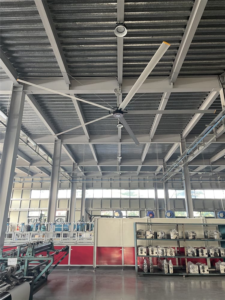 HVLS ceiling fan for manufacturing plant